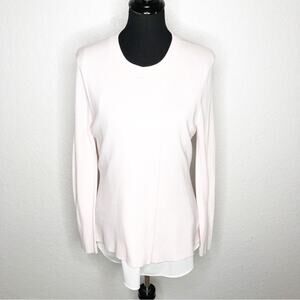Ted Baker London light pink white layered sweater size 3 or US 8 / Medium